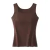 Explosions De Velvet Roupa Térmica Autoaquecível Roupas de Outono Camada Base Muscular Nua Colete Térmico Sem Marcas Top Térmico