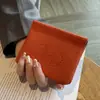 Porta-moedas de Couro Genuíno Feminino Couro Togo Bolsa Vazada para Cartões Bolsa para Guardar Chave do Carro Batom Bolsa de Identificação Mini Exquisita