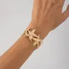 Pulseira Cruzada Europeia e Americana Estilo Férias no Oceano Estrela-do-mar Concha Pulseira Vintage Exagerada Abridor de Concha Pulseira para Mulheres