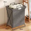 Cesto de Roupas Sujas, Cesto de Armazenamento de Roupas Sujas, Cesto de Roupas Sujas, Cesto de Lavanderia para Banheiro, Armazenamento Doméstico Dobrável para Roupas