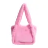 Bolso de Felpa con Estampado de Leopardo Nuevo 2025, Bolso de Hombro Grande de Moda y Casual, Bolso Tote Versátil, Bolso Peludo para Mujer