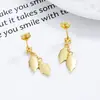 Pendientes de borla de hoja de plata de ley 925 para mujer, estilo niche de lujo ligero, pendientes de hoja fresca, joyería de oreja de moda y tendencia