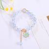 Pulseira de Flores Ins Design Feito à Mão Pulseira de Cristal Pipoca Personalidade de Menina Coreana Pulseira de Melhor Amiga Casal Margarida
