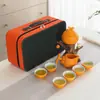 Yuerui Buena Suerte Juego de Té Automático de Viaje Souvenir de Empresa Regalo Práctico Regalo de Año Nuevo