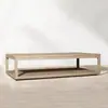 Sofá de Exterior Teak Ratán Cuerda Trenzada Muebles Terraza Exterior Impermeable Protector Solar Ocio Silla de Ratán Combinación de Sofá