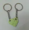 Chaveiro de bloco de montar dividido em forma de coração BFF, corrente atacadista transfronteiriça, chaveiro de amizade para casais em estoque