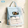 Bolsa de Pendurar Impermeável para Armazenamento de Roupas para Banho Organizador de Banheiro Bolsa para Dormitório Banheiro Saco à Prova de Poeira para Armazenamento de Roupas