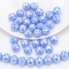 Nuevo en Stock 8mm Bola de Flor de Vidrio Cuentas Sueltas Ins Fantasma Moca Superficie de Diamante Redonda Cadena para Teléfono Móvil DIY Xiaohongshu