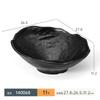 Vajilla de melamina A5 plato para olla caliente negro creativo plato para barbacoa barbacoa imitación porcelana plato rectangular para carne tazón comercial