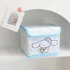 Caja de almacenamiento de escritorio plegable linda japonesa caja de almacenamiento para estudiantes caja para artículos varios con tapa caja organizadora a prueba de polvo para cosméticos