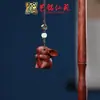 Pingente de Corrente para Celular Sapo de Madeira Arco-Íris Yiming Xianyuan Sandália Criativa de Sândalo Animal Desenho Animado Sapo Ornamento