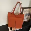 Bolsa de Ombro Feminina Simples Transfronteiriça, Bolsa Versátil de Grande Capacidade para o Dia a Dia, Bolsa Tote Grande para Estudantes