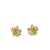 Pendientes de botón únicos y deslumbrantes de Zirconia con forma de fuegos artificiales con sentido de diseño, Pendientes de alta gama modernos y elegantes con un temperamento romántico