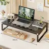 Suporte para laptop, organizador de teclado de mesa multifuncional, prateleira de armazenamento em níveis para itens pequenos, organizador de mesa para estações de trabalho de escritório
