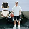Pantalones Cortos de Baloncesto de Entrenamiento de Marca de Moda Estilo Americano para Niños, Shorts Sueltos de Secado Rápido Transpirables, Pantalones Cortos Deportivos Juveniles a la Rodilla