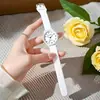 Reloj Específico para Exámenes para Estudiantes de Preparatoria Mujeres, Estilo Analógico para Controlar el Tiempo en Clase, Inspección Juvenil del Campus, Color Blanco Té con Leche