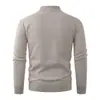 Suéter de Punto Trenzado con Media Cremallera para Hombre, Nuevo Otoño e Invierno, Prendas de Punto Juveniles Casuales, Capa Base