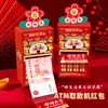 Año Nuevo Chino 2027 Divertido Creativo Sobre Rojo Dinero Dibujo Cajero Automático Máquina de Retiro Sobre Rojo Regalo para Amigos Regalo para Amantes Regalo Navideño