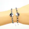Pulsera Cruzada Explosiva de Joyería Shell Tai Chi Tejida Simple para Pareja Pulsera Ajustable de Diamante Hecha a Mano