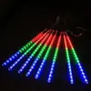 Luzes Coloridas de Chuva de Meteoros Solares Luzes de Fada à Prova d'Água para Exterior para Atrações Luzes de Fio Coloridas de Natal para Decoração de Árvore