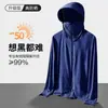 Ropa de Protección Solar de Seda de Hielo para Hombres y Mujeres, Verano Ligera Transpirable de Secado Rápido Ropa Deportiva para Pesca, Ropa de Exterior para Hombres, Transfronterizo