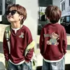 Camiseta de Manga Larga Elegante Estilo Coreano de Punto Waffle para Niños, Nueva Moda de Primavera y Otoño, Camisa Básica Casual Dos en Uno para Niños Mayores