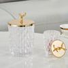 Lujo Accesible Escandinavo Cabeza de Ciervo de Metal Caja Decorativa de Almacenamiento de Cristal Decoración Suave para Sala de Estar Azucarero