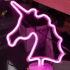 Fabricante Luces de Forma Neón Regalos de Navidad Flamenco Unicornio Arco Iris Luz Nocturna USB Luces de Neón LED Venta al por Mayor