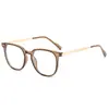 Montura de gafas TR90 ultraligera, montura grande, montura de gafas ajustable, alto valor, alta definición, anti-azul, montura redonda, lente plano