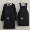 Avental Impermeável para Cozinha Doméstica, Avental de Manga Longa Anti-Manchas, Macacão Estampado Resistente a Manchas de Novo Estilo, Roupa de Trabalho para Cozinhar para Adultos para Mulheres
