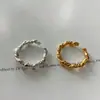 Anillo Abierto Geométrico Retorcido Estilo Europeo y Americano para Mujer, Temperamento Sencillo y Fresco, Anillo para Dedo Índice, Accesorio Único y Versátil