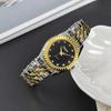 Nuevo reloj transfronterizo para mujer, de alta calidad, con decoración de moda al por mayor, correa de acero de comercio exterior, reloj de cuarzo para mujer, reloj para pareja.