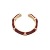 Anillo Geométrico Abierto de Hoja de Arce con Circonita Estilo Vintage Retro, Anillo de Dedo Índice de Lujo Ligero de Gama Alta, Joyería de Moda y Exquisita para Mujeres
