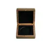 Caja de Exhibición Cuadrada de Nogal Negro de Madera Maciza para Monedas Conmemorativas Caja de Almacenamiento con Forro de Terciopelo Caja de Almacenamiento para Protección de Monedas