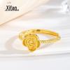 S925 Anel de Rosa de Prata Esterlina para Mulheres Pequenas Camélia Fresca Mori Art Campus Style Ouro Mesmo Estilo Anel de Dedo de Comida