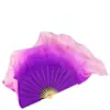 Dança Clássica Roxo Púrpura Gradiente Cor Dupla Face Alongado Ventilador de Dança Performance Yangko Estilo Chinês Ventilador de Dança Clássica