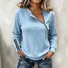 Suéter Urbano de Outono e Inverno Europeu e Americano Transfronteiriço Amazon Estilo Temperamento Zíper Assimétrico Gola Redonda Caimento Solto Feminino Manga Longa