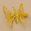 Grampo de Cabelo Borboleta Doce Vazado Grampo Asas Mexem Borboleta DIY Acessórios de Cabelo Antigos Grampo Lateral Superior Grampo para Franja