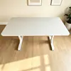 Mesa Lateral Móvil Blanca en Forma de I Mesa de Noche Escritorio de Computadora Escritorio de Escritura Escritorio de Gran Capacidad Almacenamiento Escritorio para Estudio y Oficina Doble Uso