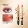 Lápiz de Sombras de Ojos de Doble Punta para Dar Forma con una Sola Pasada, Iluminador, Iluminador para Debajo de los Ojos, Resistente al Agua, a Prueba de Manchas, Maquillaje de Ojos Fácil para Principiantes