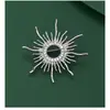 Novo Estilo Simples Retrô Broche Deus do Sol Dourado Alto Valor de Cor Personalidade Versátil Elegante Corsage Acessórios para Terno Broche