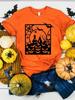 Calabaza Estilo Años 90 Lindo Casual para Damas Halloween Acción de Gracias Camiseta Gráfica de Verano para Mujer Ropa
