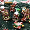 Comercio exterior transfronterizo de cuentas navideñas DIY Hombrecito de jengibre Árbol de Navidad Material hecho a mano Joyería Cuentas Cuentas pintadas a mano Muñeco de nieve