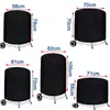 Funda Redonda para Barbacoa de Exterior Weber 210D Negro Plateado Recubierto Protector Solar Impermeable a Prueba de Polvo Correa con Cordón Transfronterizo