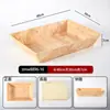 Vajilla para olla caliente de melamina, plato para brochetas con imitación de veta de madera, plato de exhibición para buffet de verduras, olla caliente pequeña giratoria, uso comercial en restaurantes