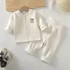 Ropa para Bebé Anyang Ropa para Infantil y Niños Pequeños Otoño Invierno Set con Felpa Plus Protección de Vientre para Niños Niñas Ropa para Casa de Bebé De Rong Sensible a la Temperatura