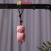 Ciprés Rojo Madera de Haya Talla Gatito Juguetón Colgante de Llave Mochila de Pareja Yiming Xianyuan Colgante Decorativo