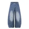Calça de Sarja Reta de Alta Qualidade, Novo Estilo Coreano Moda de Rua 2026, Estampa de Bolinhas, Calça Casual, Fornecimento Atacado 55