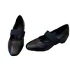 Sapatos Mary Jane retrô de couro macio para o dia a dia de mulheres, novo estilo 2026, com uma única tira elástica, sapatilhas versáteis casuais de bico quadrado