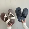 Novedad de Verano Pantuflas Moda para Mujer Combinan con Todo Punta Cruzada Deslizables Antideslizantes Baño Ducha Uso Exterior Zapatos de Playa